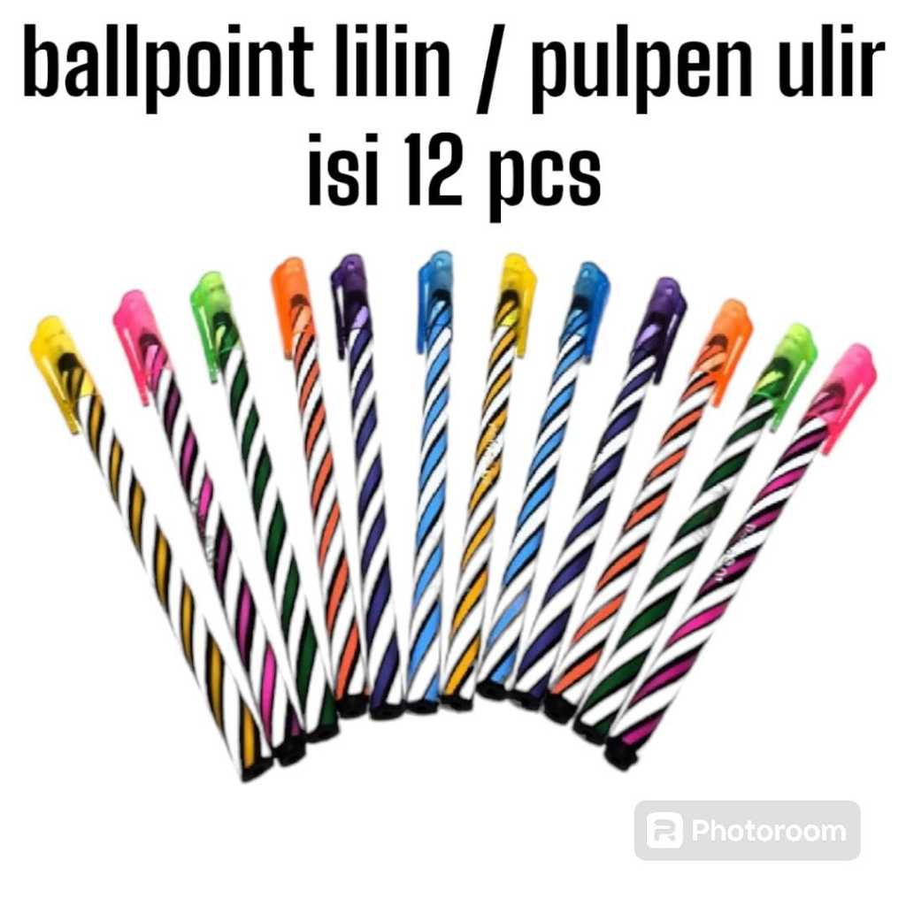 

PULPEN ULIR / PULPEN SPIRAL / PULPEN LILIN WARNA HITAM ISI 12 PCS
