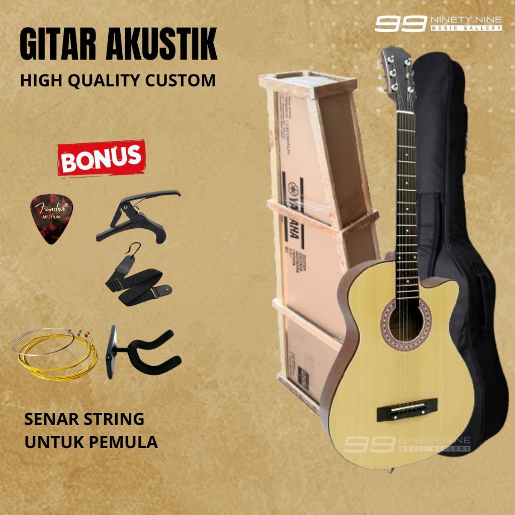 Gitar Akustik Yamaha Guitar Akustik Yamaha senar string high quality custom