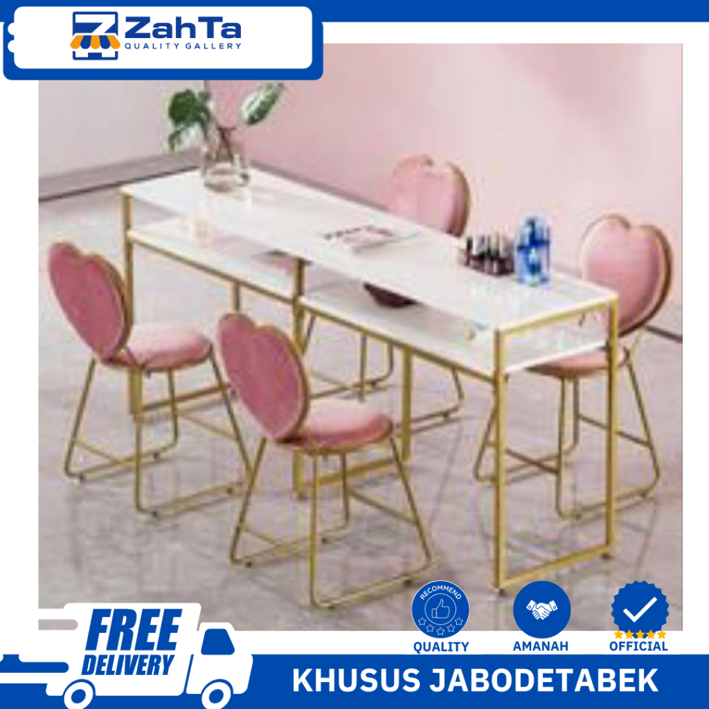 ZAHTA - PAKET MEJA KURSI NAIL ART MEJA SALON NAIL ART