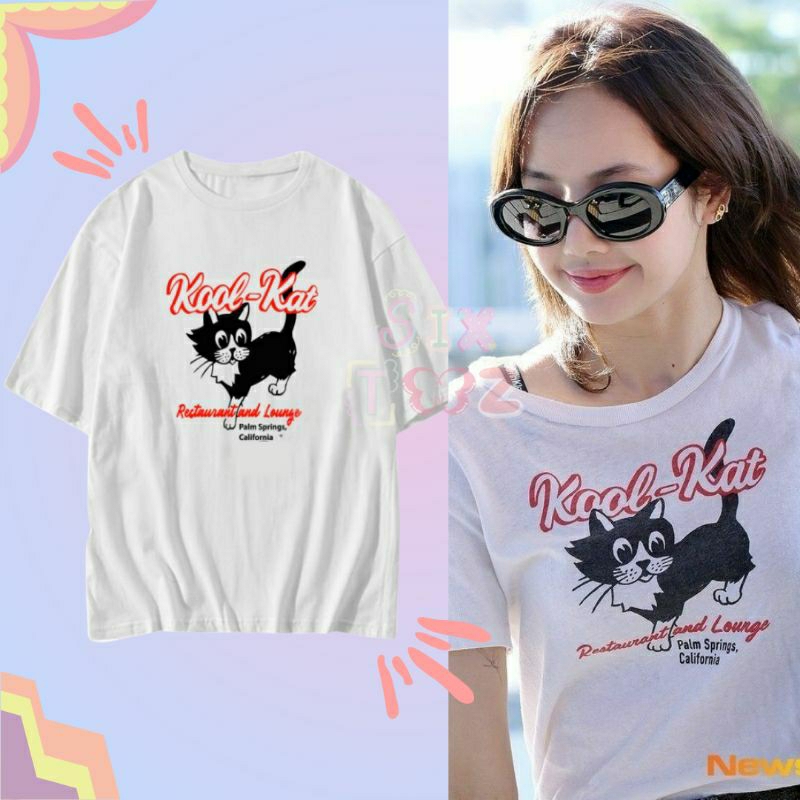 Lisa Blackpink Outfit Kool Kat Shirt kaos lisa blackpink korean tshirt