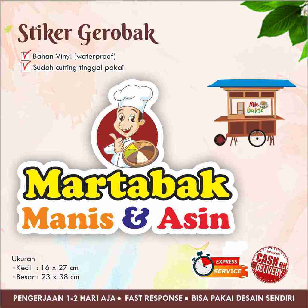 

STIKER KACA GEROBAK VINYL MARTABAK / LABEL MAKANAN