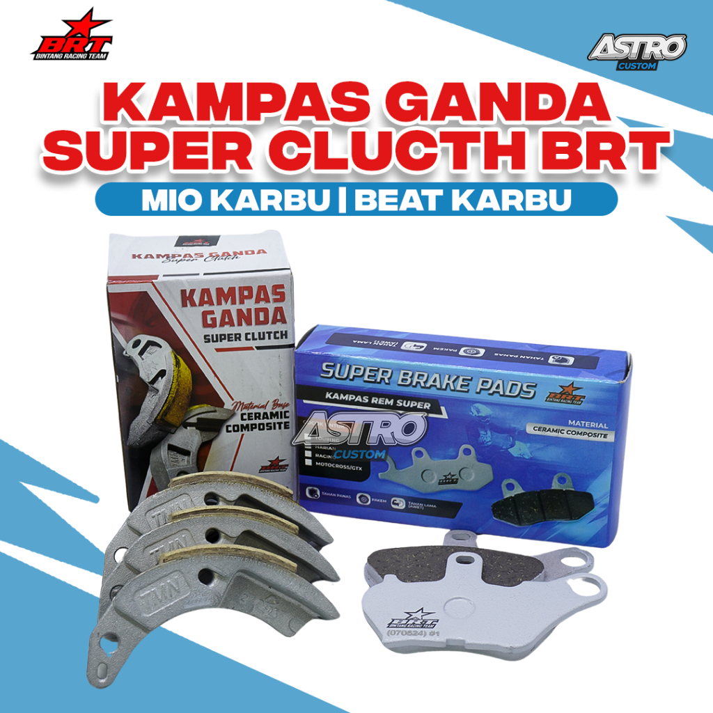 Kampas Ganda BRT Beat Scoopy Spacy Nouvo Mio Soul Sporty Fino Karbu Kampas Ganda Super Clutch