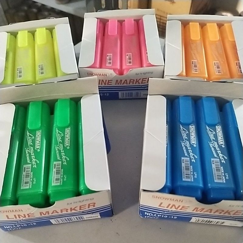 

stabilo snowman / highlighter snowman ORI / line marker copy fax
