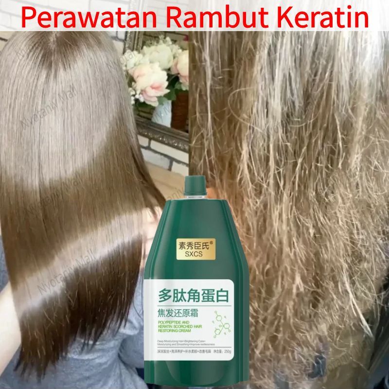 Krim pelurus rambut keratin smoothing krim rambut kering dan mengembang smoothing keratin permanen m