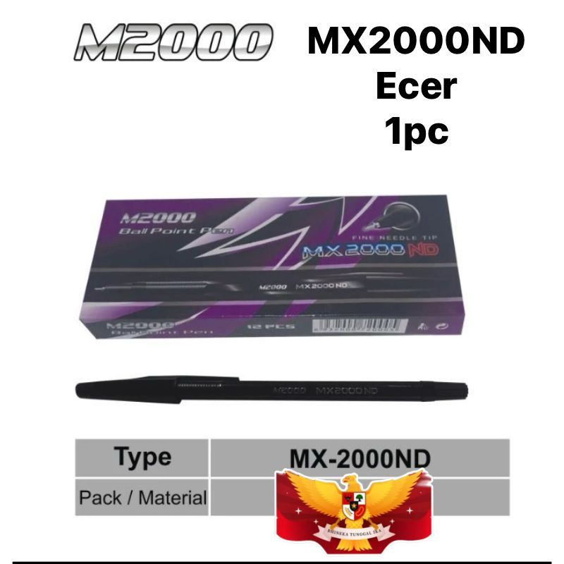 

PMS - (1pc) Pulpen MX2000ND Hitam Ballpoint bolpen Pen tinta Hitam Model classic terlaris