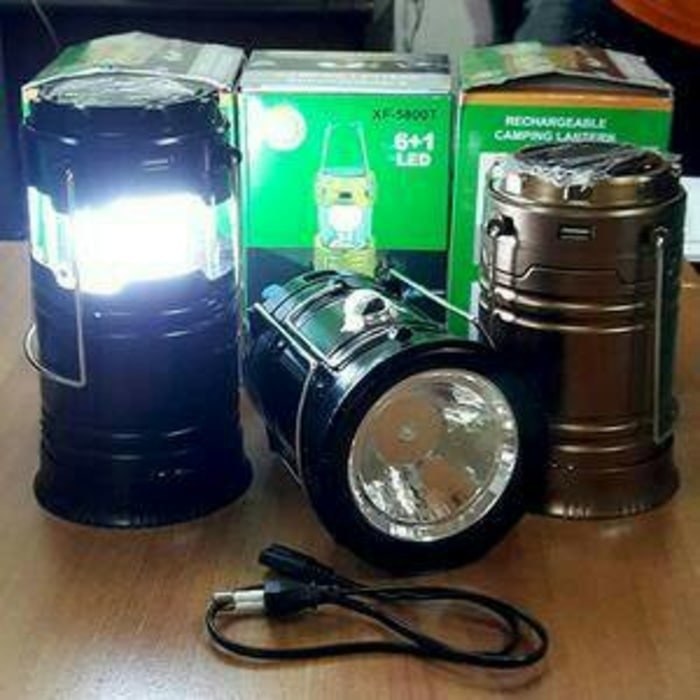 Lampu Camping Solar Cell Lentera Tarik Lampu Dan Senter Charger Tenaga Surya
