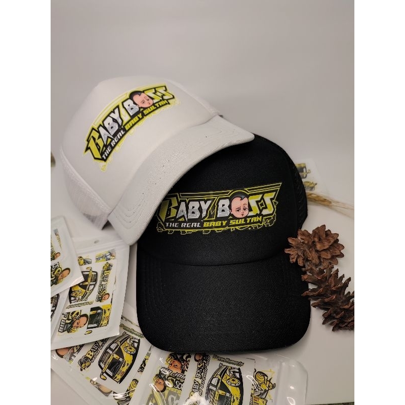Topi jaring Bus babyboss Topi jaring Dewasa anak Topi jaring Pria wanita Free 4 Stiker