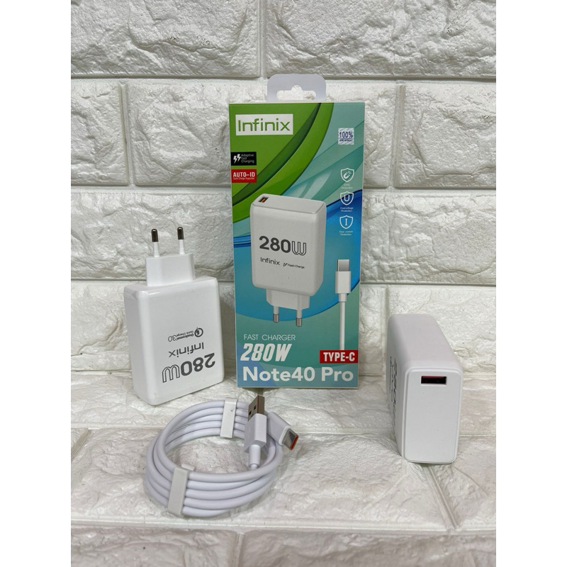 Charger ori 100 Infinix Note40 Pro  Fast Charging 280W Casan Original