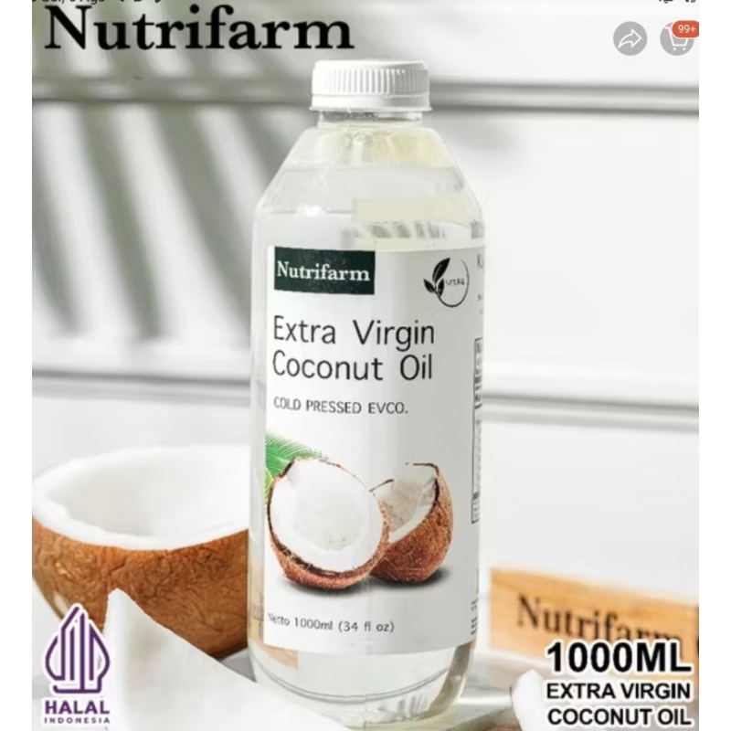 

Extra Virgin Coconut Oil EVCO VCO Nutrifarm 1Liter