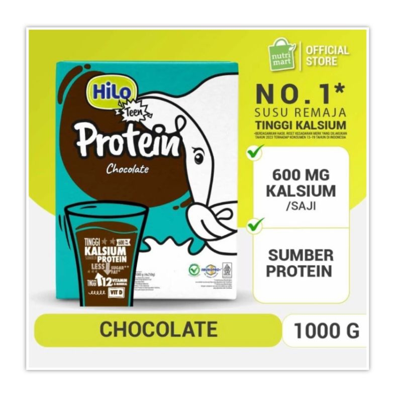 

Hilo Teen Chocolate 1000 gr 1 kg Susu Remaja Tinggi Kalsium