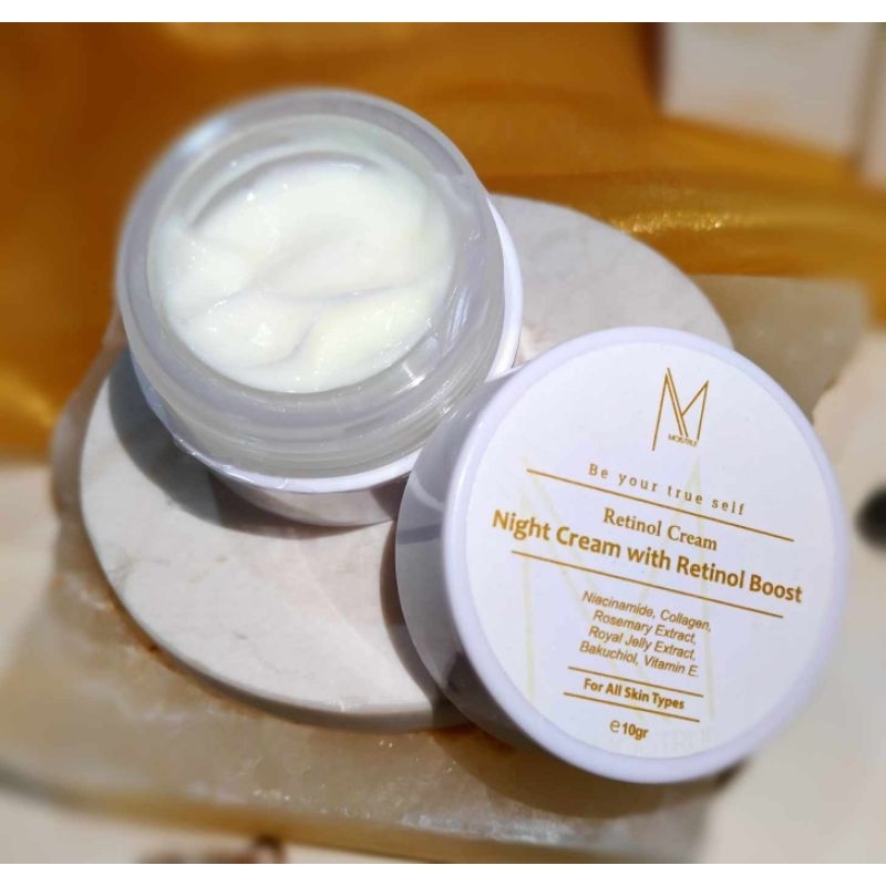 Night Cream Retinol boost krim flek HPR anti aging glowing BPOM