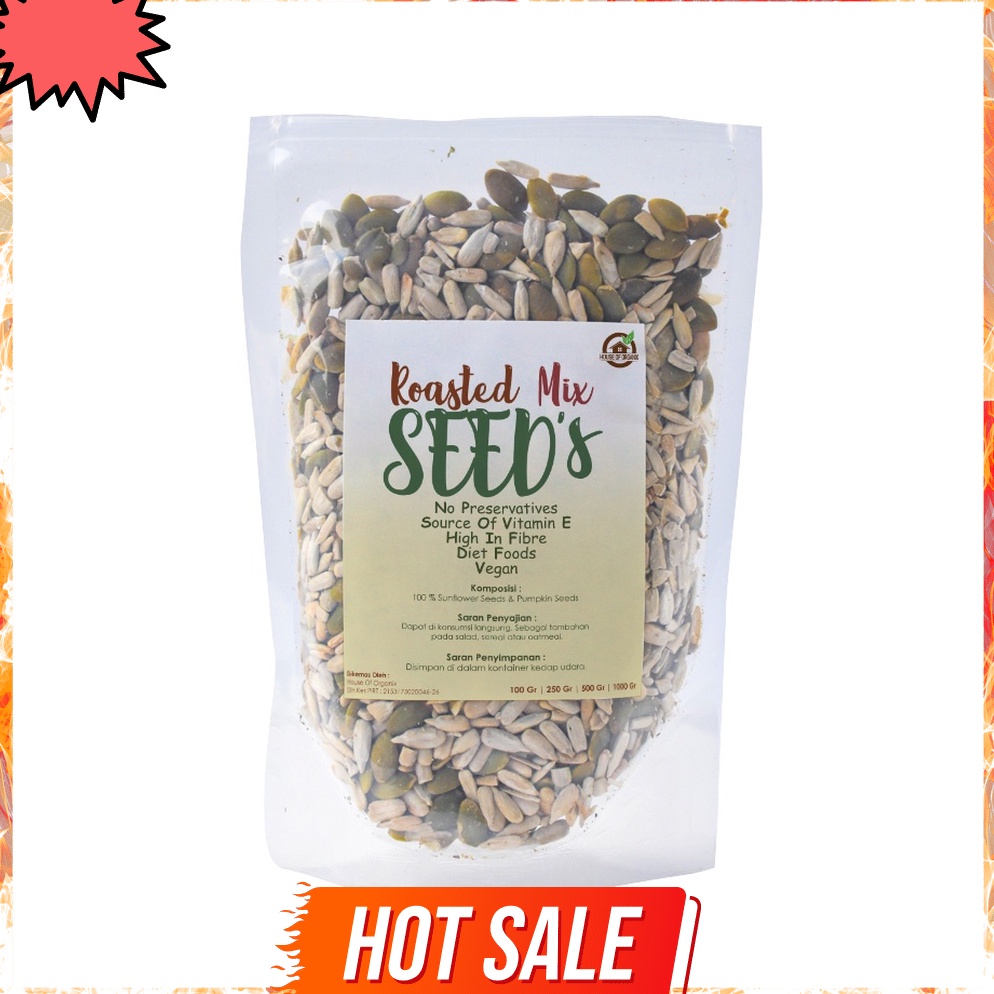 

KILAT ABIEZZ Roasted Mix Sunflower Pumpkin Seeds Panggang 1 Gr