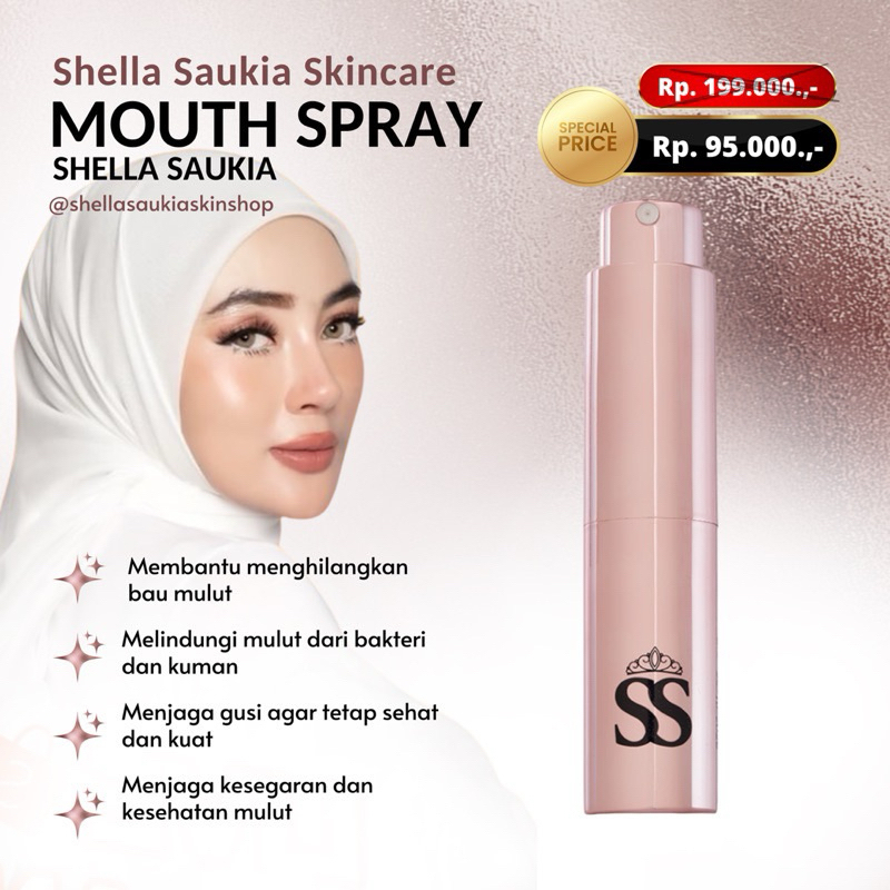 ( SS SKIN ) SPRAY MULUT (MOUNTH SPRAY) SHELLASAUKIA SKINCARE mouth spray ssskin (membantu menghilang