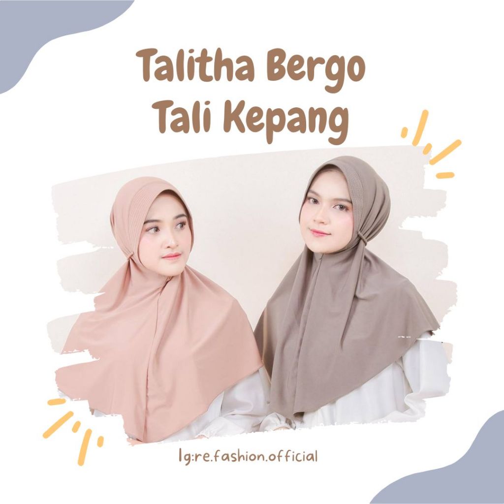 Talitha Bergo Tali Kepang/Bergo Instant kepang