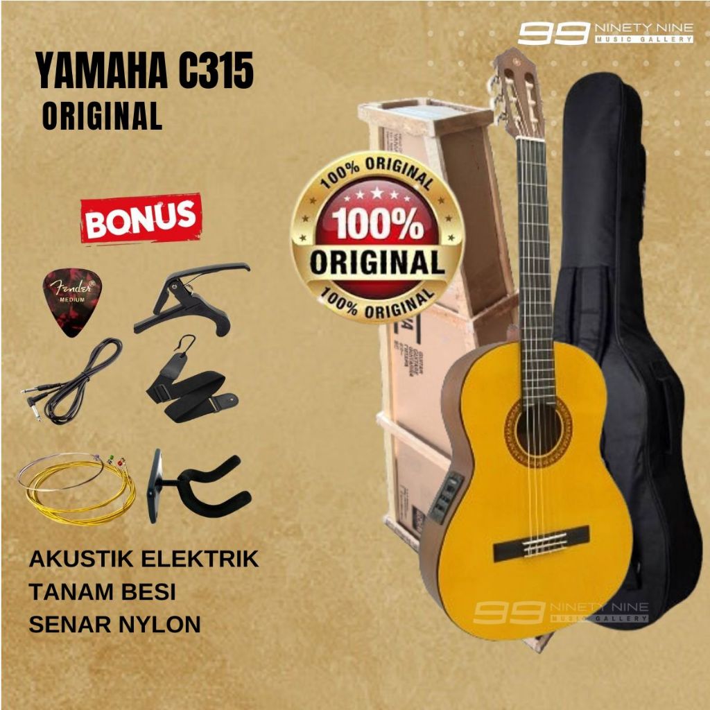 Gitar akustik guitar akustik elektrik yamaha c315 original