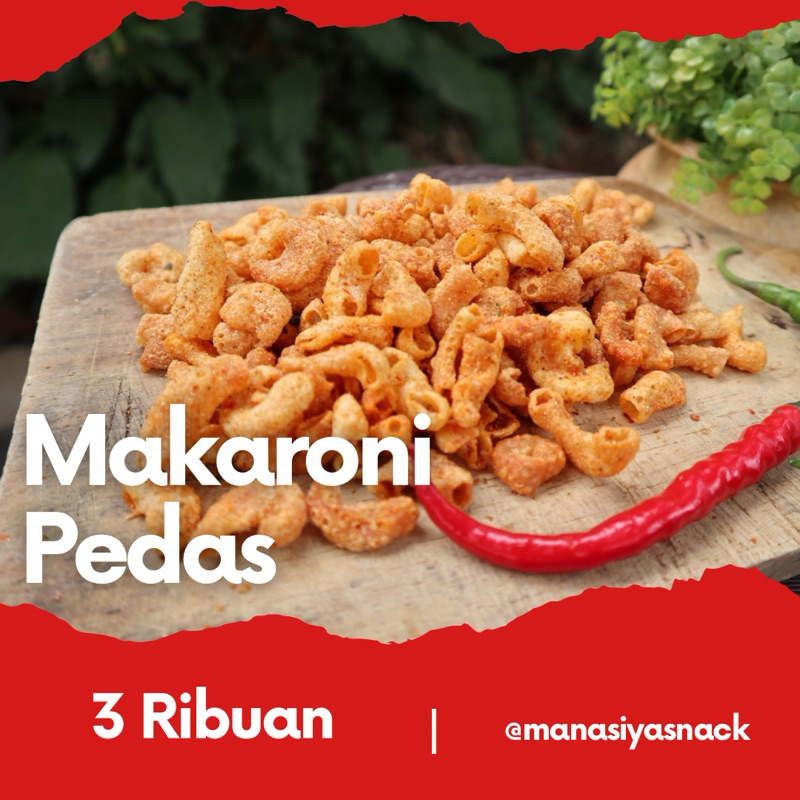 

Manasiya snack Bandung-Makaroni pedas-makanan pedas-jajanan pedas-manasiya snack bandung