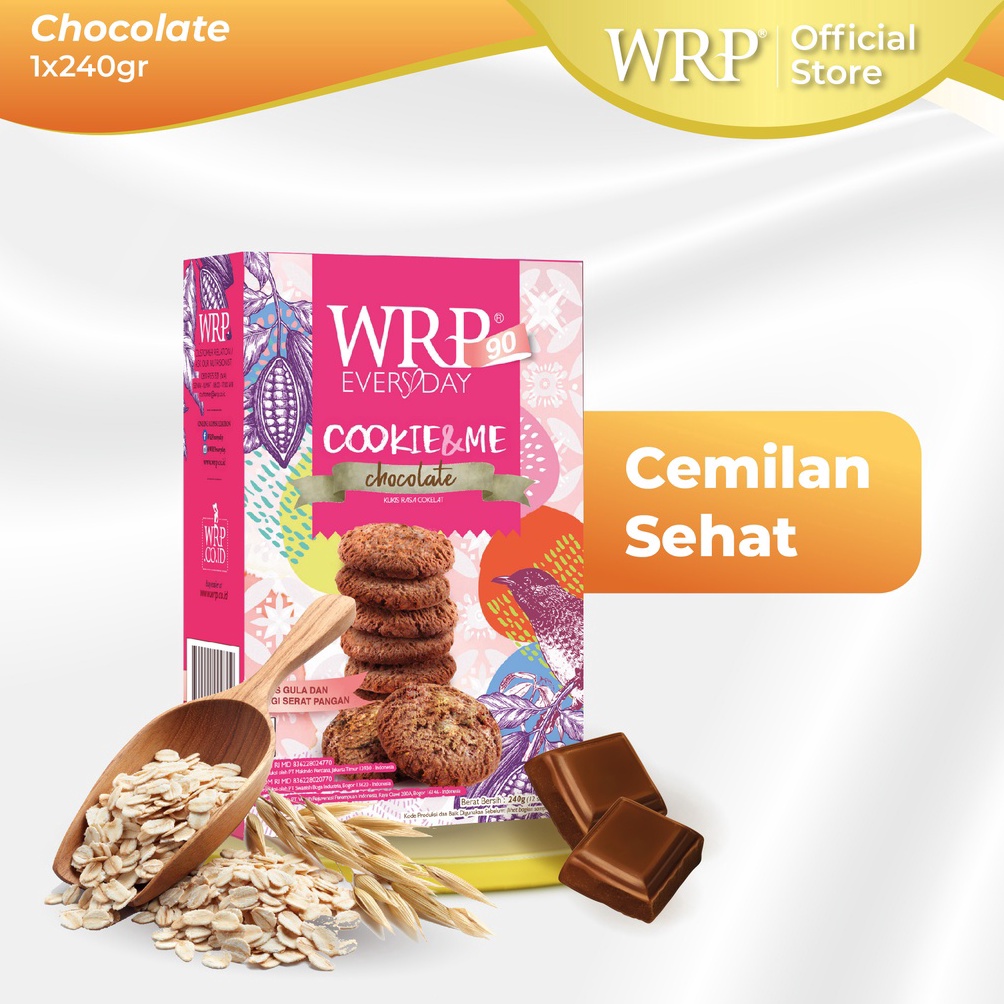

NEWV WRP Chocolate Cookies 24g Camilan Diet Berkualitas