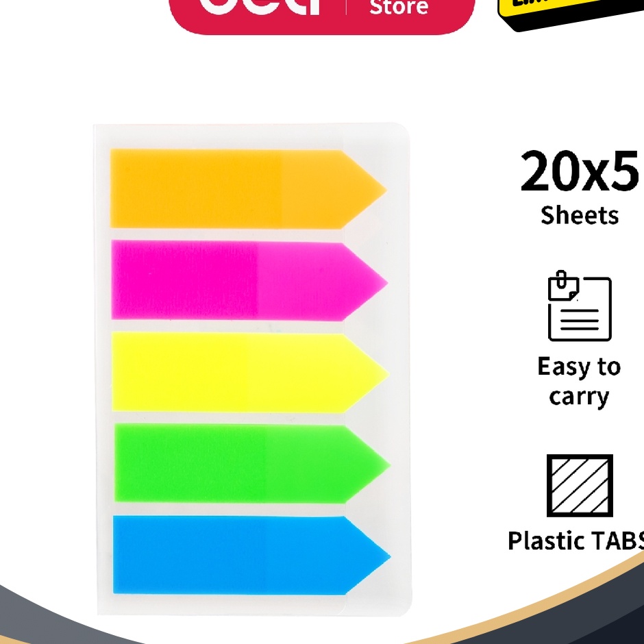 

DISKON DAHSYAT Deli Index Tab Sticky 43 12mm 52sheets 5 Warna Perekat Kuat Tahan Lama EA162