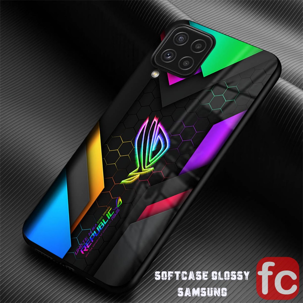 [FR56] Softcase Kaca Samsung M33 M53 A12 M12 A22 M22 M32 4G Case Silikon Mika Silicon Cover Kilau Ka