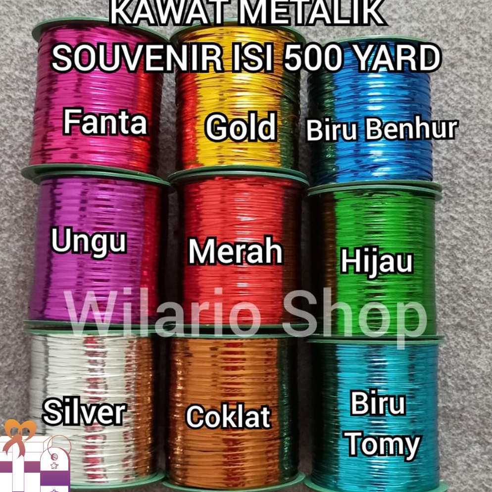 

KESEMPATAN EMAS PITA KAWAT SOUVENIR PITA KAWAT METALIK KAWAT PITA SOUVENIR TWIST TIE ISI 5 YARD 45 METER