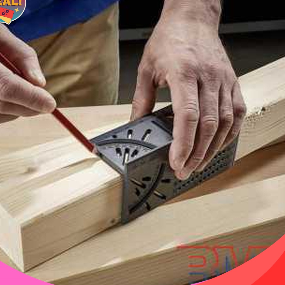 

HANYA DI N22Penggaris Houkiper Penggaris Mark Line Gauge TType Ruler 9 Degree HK3D