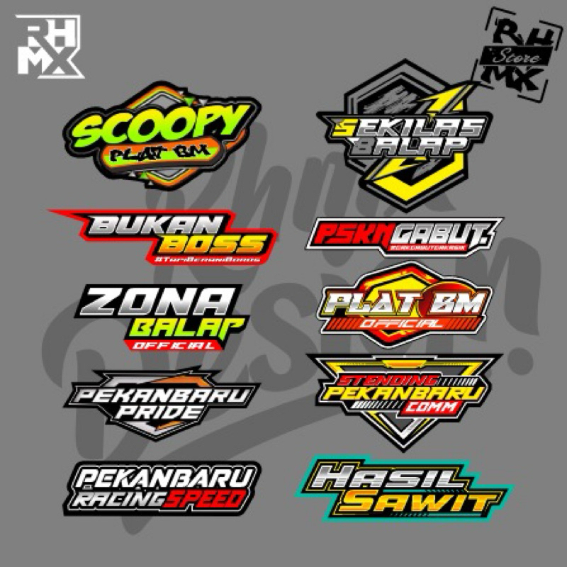 sticker racing pack motor viral terbaru stiker vinyl stiker list sponsor stiker motor helm mobil sti