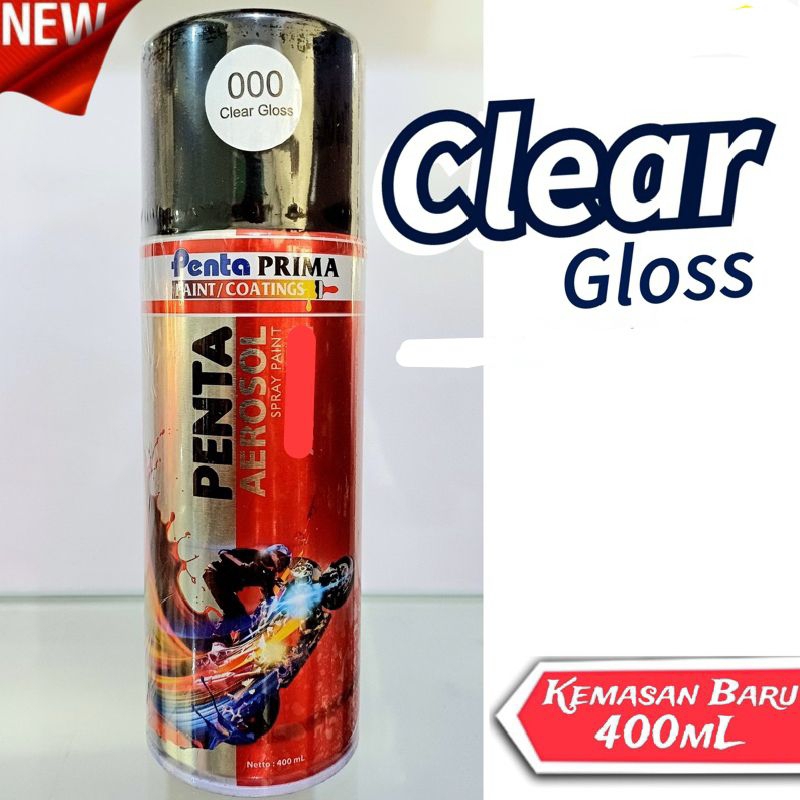 Cat Pilok Pernis Clear Gloss Kilap Penta Aerosol Cat Semprot Velg Sepeda Motor Mobil