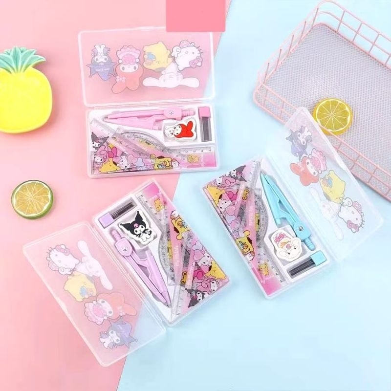 

4pcs PENGGARIS SET KARAKTER SANRIO CUTE | ALAT TULIS SEKOLAH