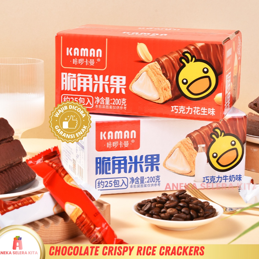 

NEWV ANEKA Snack Chocolate Crispy Rice CreckersCoklat Krispi Beras Krekers Piramid Nyaman
