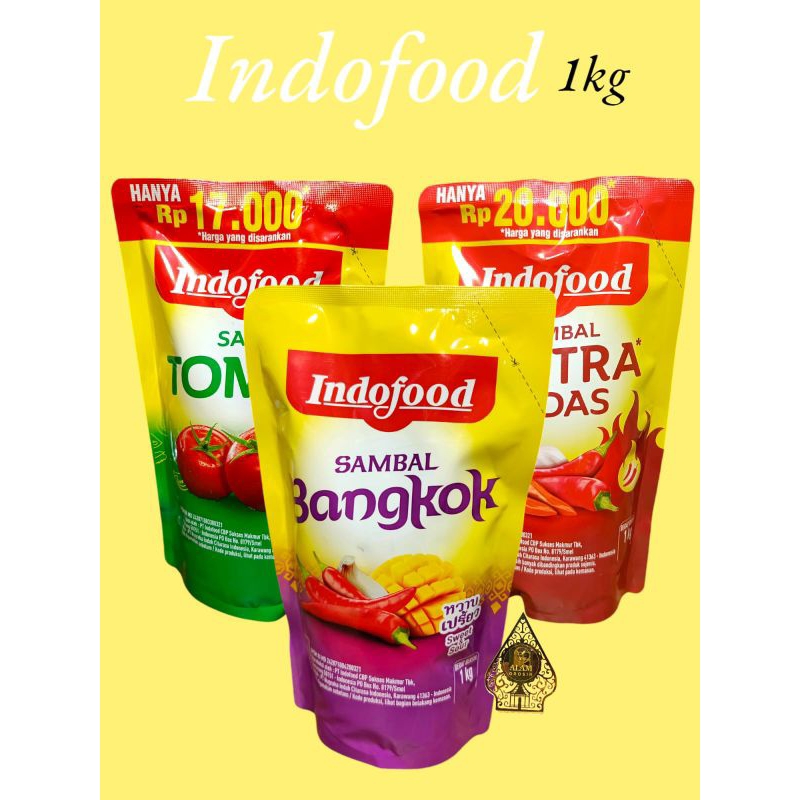 

Indofood Sambal Bangkok Saus Tomat Sambal Ekstra Pedas 1kg