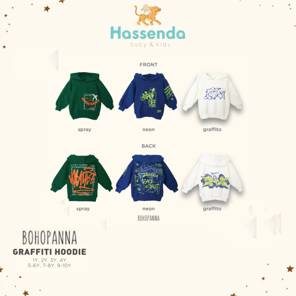 Bohopanna Graffiti Hoodie {Jaket Anak}