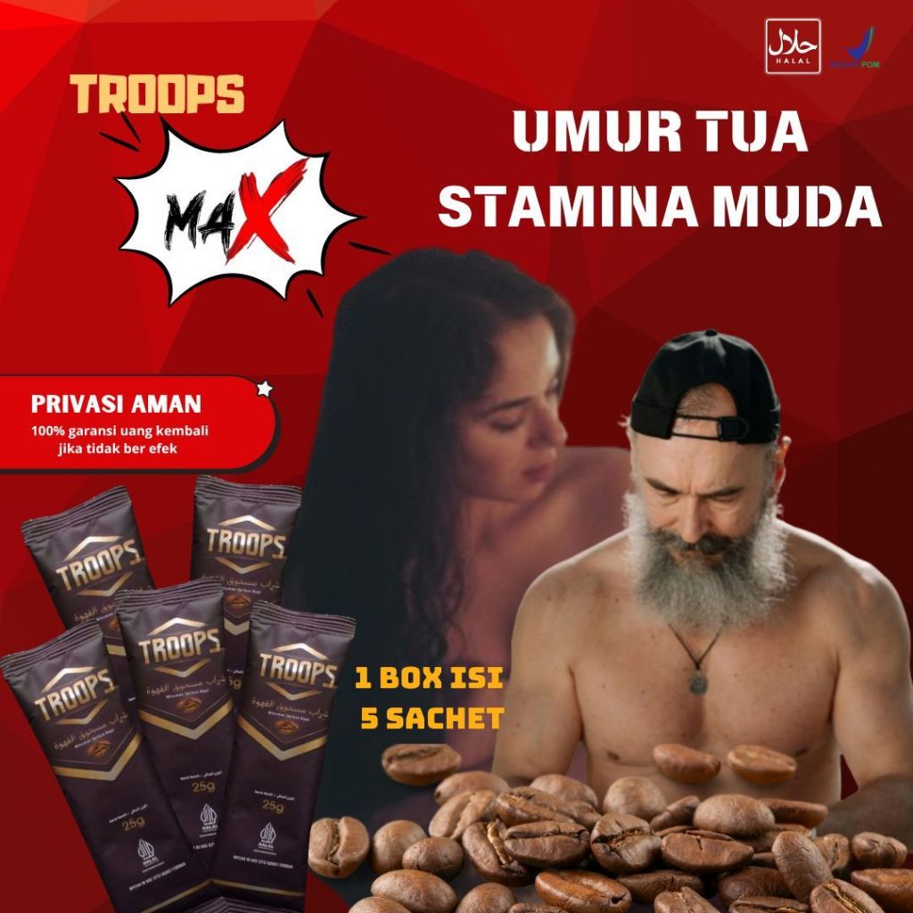 ⭐⭐⭐⭐⭐ Troops MAX Kopi Stamina Pria Tahan Lama - Bukan Kopi Golo Ginseng Virex Greng DR BOYKE