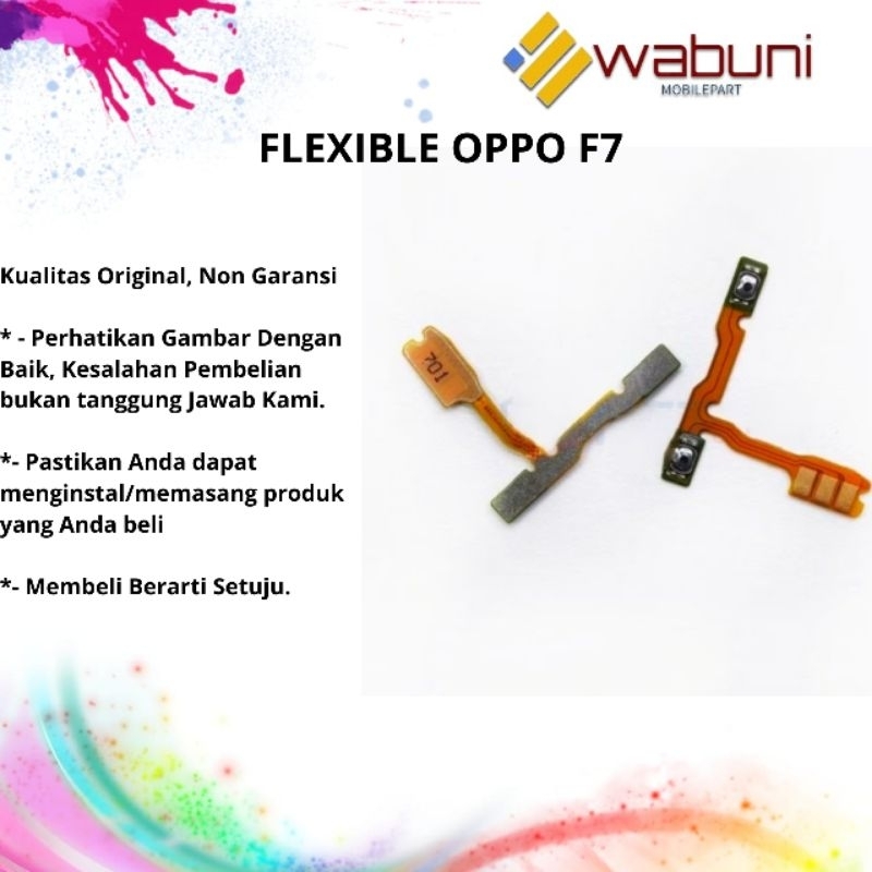 WABUNIMOBILEPART FLEXIBLE OPPO F7 + VOLUME / FLEX VOLUME OPPO F7