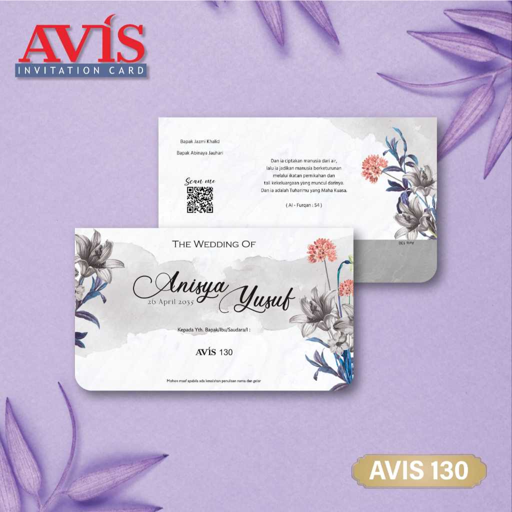 

Undangan Nikah Custom Nama ( Avis 130 )