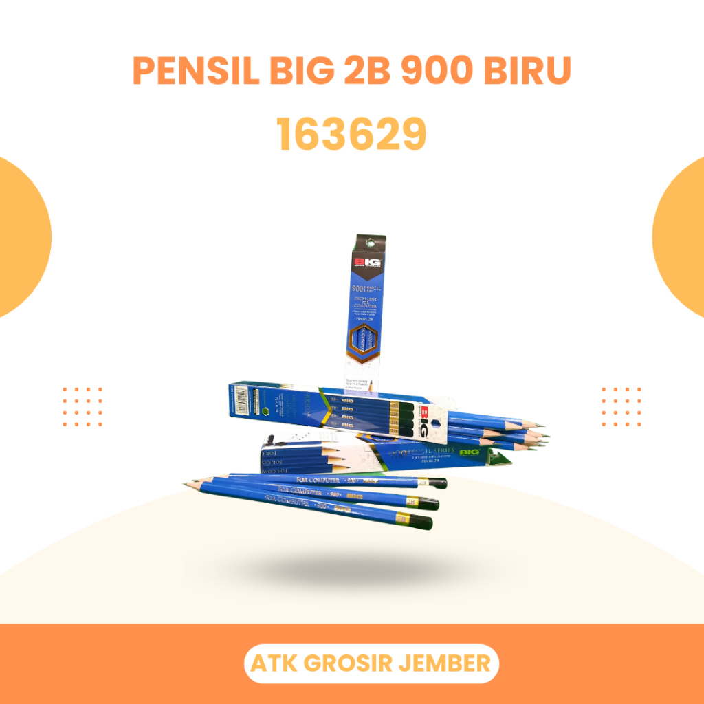 

Pensil BIG 2B 900 Biru (1 Pack Isi 12 Pcs) (S:DZN)
