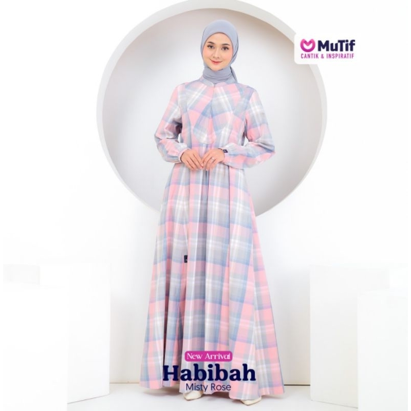 GAMIS MUTIF HABIBAH MISTY ROSE