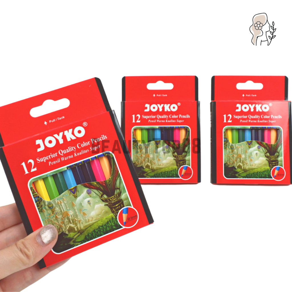 

Pensil 12 Warna Pendek Joyko Mini - Color Pencil CP-S12 Colouring [1 SET]