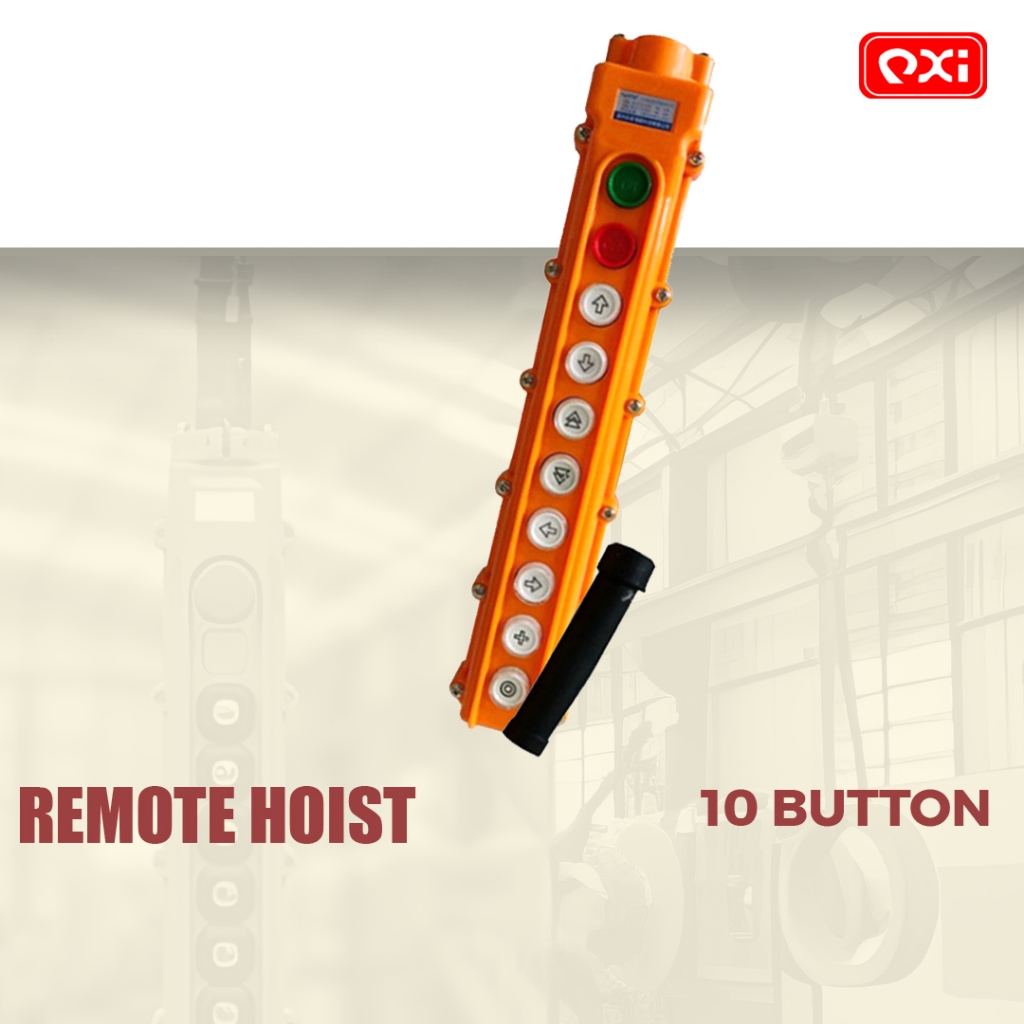 Remote Hoist Button Control 10 Tombol / Remot Crane Push Button Switch