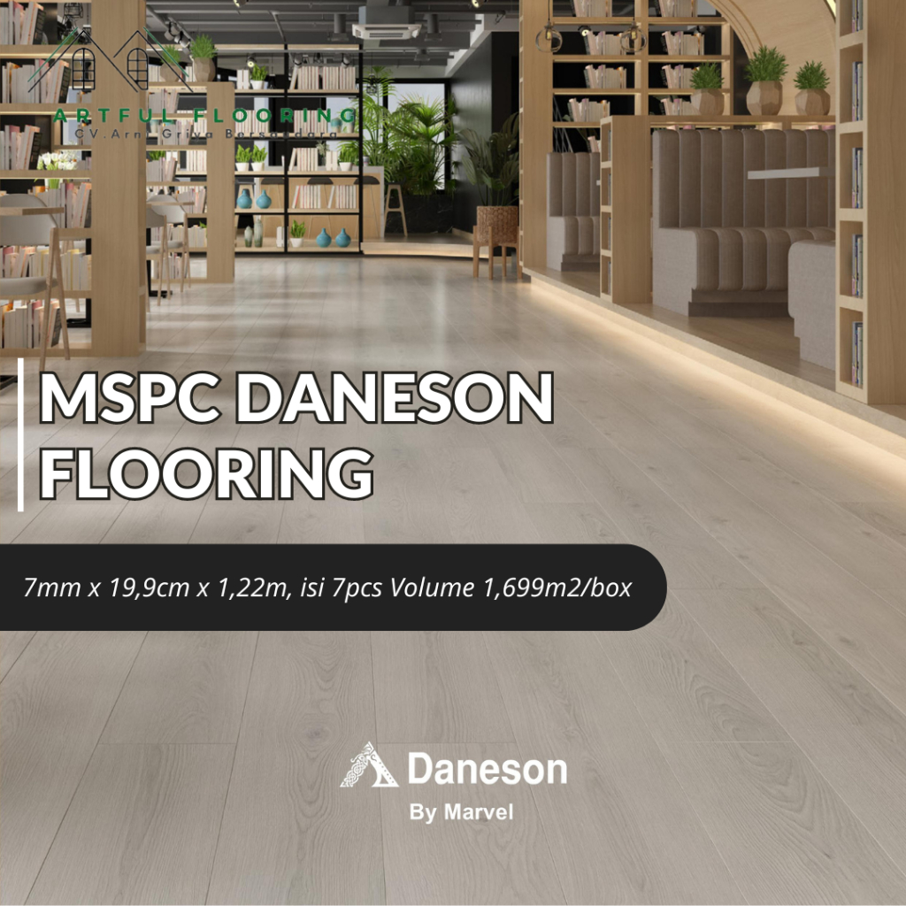 PROMO BEST SALE DANESON FLOOR Lantai Vinyl Click SPC 7 mm | dijamin anti rayap dan air