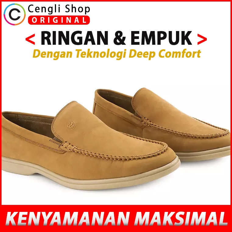 HUSH PUPPIES SEPATU LOAFER PRIA ORIGINAL LOAFERS KULIT ASLI ORI COKLAT BROWN HM12