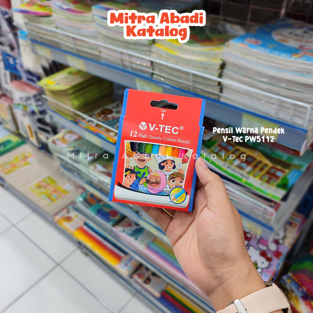 

PENSIL WARNA PENDEK VTEC PW5112 / PENCIL WARNA KAYU 12 WARNA PENCIL COLOR PENCIL COLOUR UNTUK ANAK PEWARNA KELIR SET ALAT TULIS LOMBA MEWARNAI MENGGAMBAR MURAH / MITRA ABADI KATALOG JOGJA