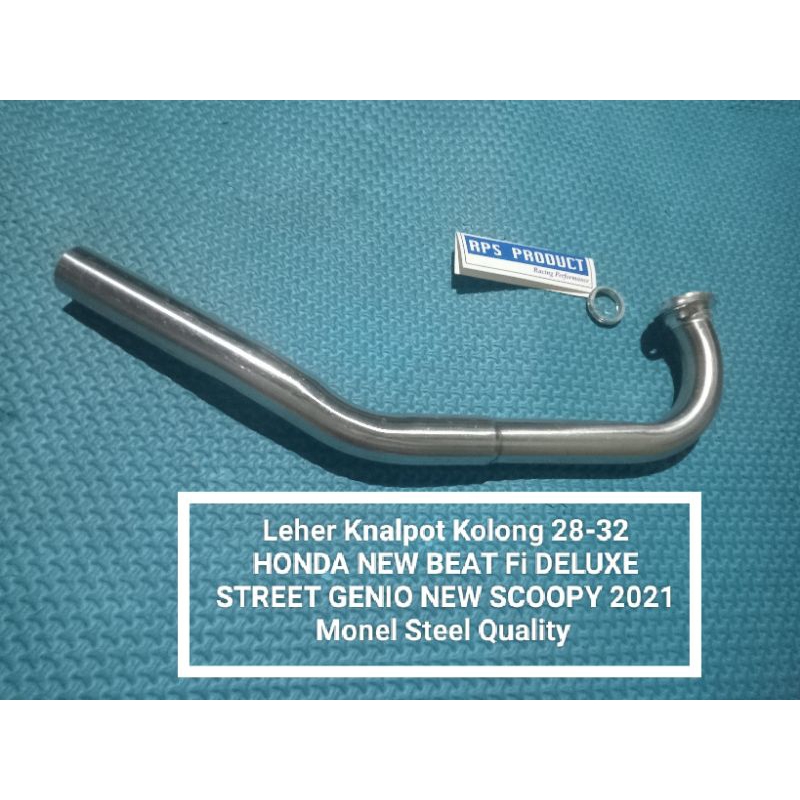 Leher Knalpot Kolong 28-32 MM HONDA NEW BEAT Fi DELUXE STREET GENIO NEW SCOOPY 2021 Monel Steel Qual