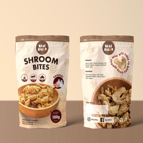 

NEWV SHROOM BITES Chips Jamur Original 1 Gr Berkualitas