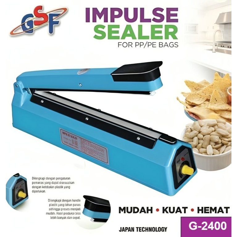 Impulse Sealer Plastik GSF G-2400 40CM / Mesin Sealer Plastik 40CM / Alat Press Plastik 40 CM Sealer