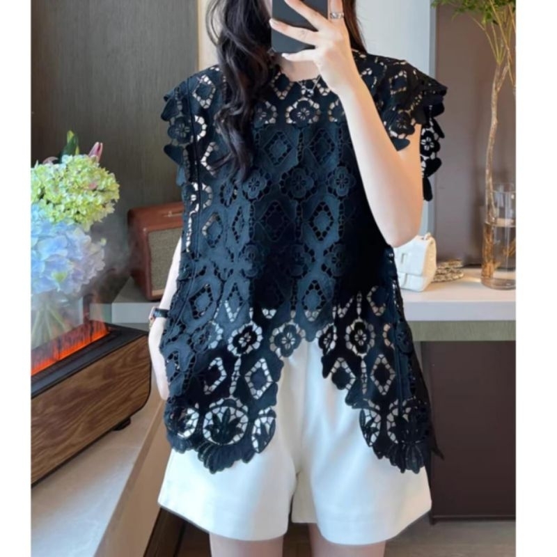 2194 Fashion Kostum Auter outer lace renda bangkok bkk katbol katunbolong import premium bagus murah
