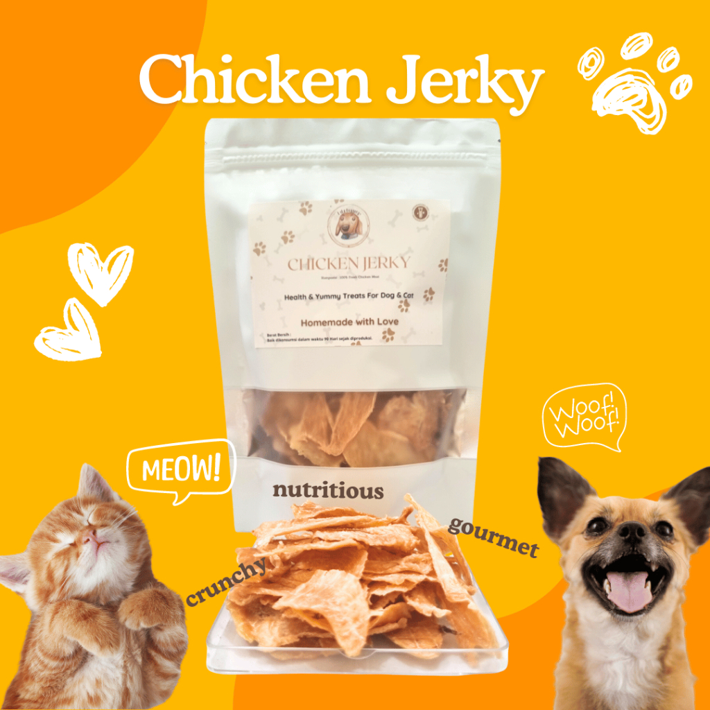 Lula Doggery - Chicken Jerky Snack Anjing Kucing Homemade