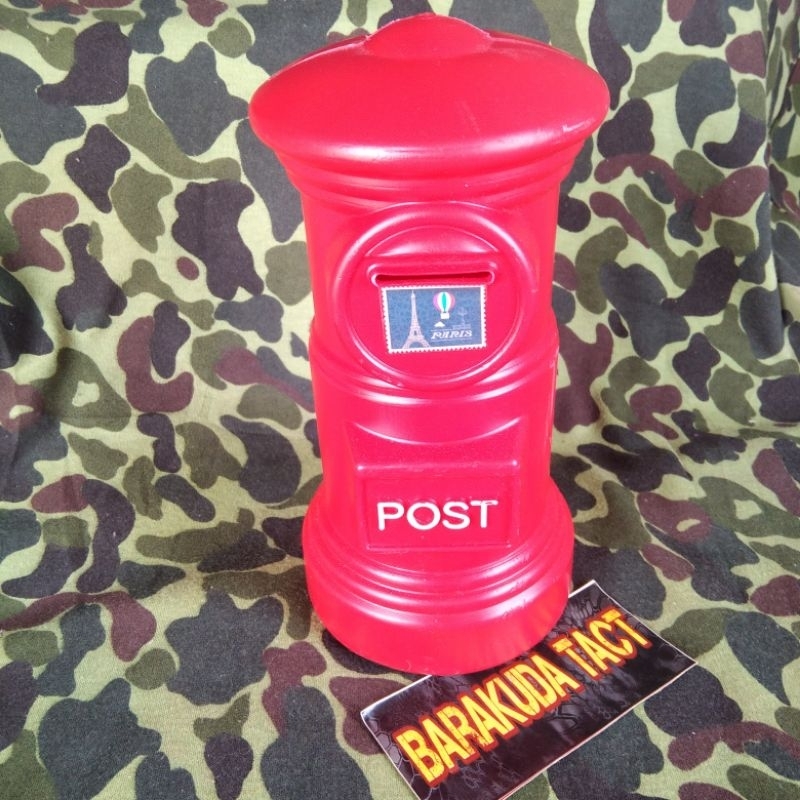 Celengan Kotak Pos London Merah Minus Lecet Celengan Vintage Barang Jadul Kotak Pos Antik Bahan plas