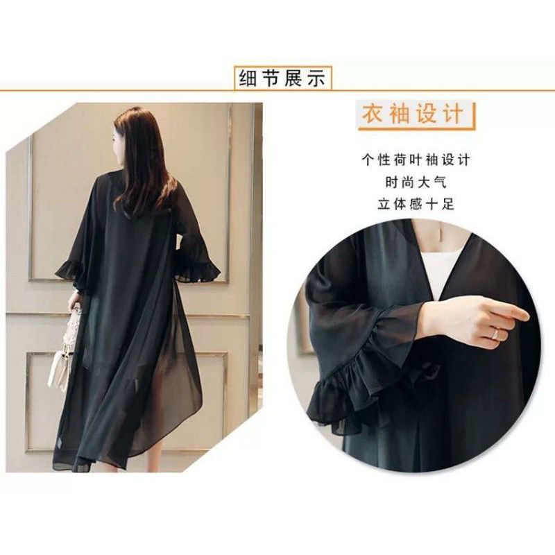 Toply shop Long outer korea style / Cardigan transparan / cardigan pantai