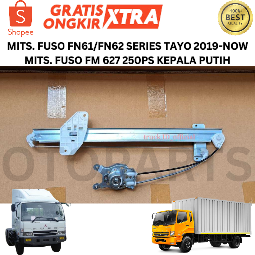 WINDOW REGULATOR PESAWAT KACA FUSO FN62 FN61 FN65 TAYO 250PS FN FM 627 TAIWAN KANAN/KIRI BARU OEM
