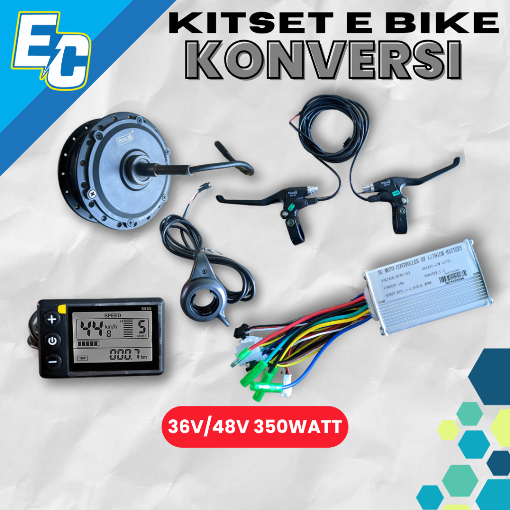 KitSet E BIKE Konversi Sepeda Listrik 36V/48V 350 Watt